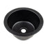 Hand Hammered 12 inch Essex Dual Mount Bar Circle Prep Sink - Matte Black
